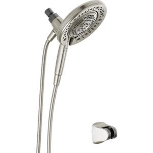 Delta Faucet 7-Setting In2ition Dual Shower Head with Handheld Spray, Brushed Nickel Shower Head with Hose, Showerheads & Handheld Showers, Handheld Shower Heads, Satin Nickel 75687DSN