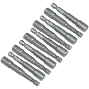 Dijedev 5 Pcs Hex Nut Driver, 1/4" Hex Shank to 1/4" Hex Socket Power Nut Driver Bits, Magnetic Nut Setter Drill Bits, Quick-Change Power Nut Driver Bit Set Hex Shank Drill Bit Holder, 65mm Length