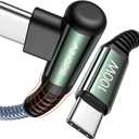 AINOPE USB C to USB C Cable 100W Durable iPhone 16 Charger Cord Right Angle, USBC to USBC Cable Cord Fast Charging Fit iPhone 16 Pro Max Plus MacBook/iPad Pro/Samsung-1.5FT Grey