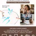 LUFF Rimless Reading Glasses for Women | Blue Light Computer Readers | Lightweight 16g Metal Frame | Eye Strain Relief