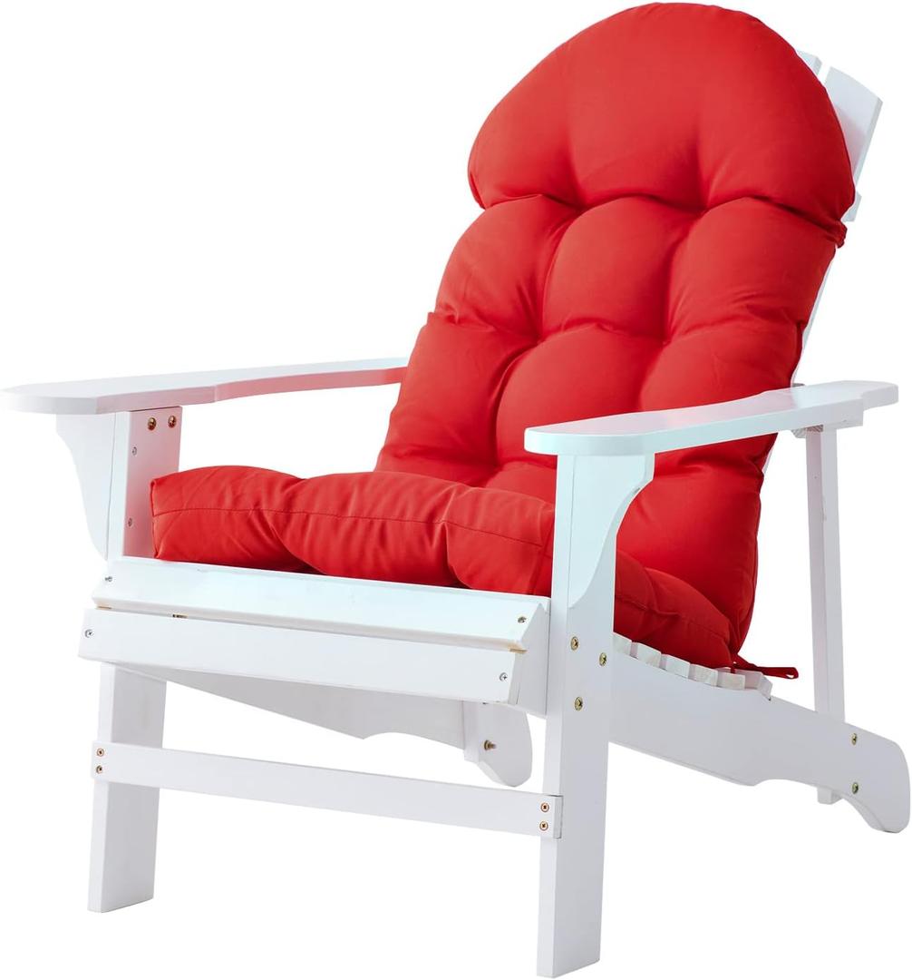 Enipate Weather Resistant Cushions for Adirondack Chair High Back Rocking Chair Cushion Indoor Outdoor Patio Tufted Lounge Cushion Seat Pads, 1 Count