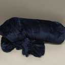 Bedsure GentleSoft Navy Fleece Blankets Queen Size - Bed Blanket Blue Soft Lightweight Plush Fuzzy Cozy Luxury Microfiber, 90x90 inches