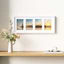decorUhome 4 4x6 Picture frames Collage Wall Decor with Mat, White, 8x20