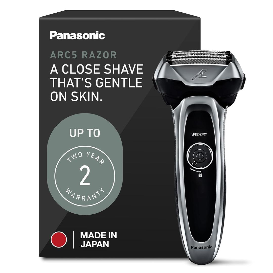 Panasonic ARC5 Electric Razor for Men with Pop-Up Trimmer, Wet/Dry 5-Blade Electric Shaver with Intelligent Shave Sensor and Multi-Flex Pivoting Head  ES-LV65-S (Silver)