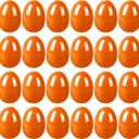 24 Pcs Easter Eggs Plastic Fillable Easter Eggs Bulk Empty Blank for Easter Basket Stuffers Fillers Easter Theme Party Favor Easter Hunt Stuffers Classroom Prize (Orange)