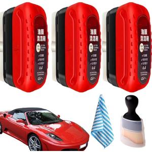 2026 Upgrade Clear Vision Glass Cleaner, Oil Film Cleaning Brush for Automotive Windows, Clearvision Cars Windshield Cleaner Tool, Universal Cleaning Wipe, Pack Of 3