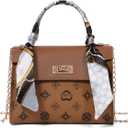 Small Crossbody Handbags Top Handle Wallet Retro Print Underarm Shoulder Bag Handbag Magnetic Lock Removable Shoulder Strap