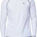 Mens Rash Guard UPF 50+ Swim Shirts UV Sun Protection T-Shirt Quick Dry Long Sleeve Beach Shirts for Fishing (5X-Large)