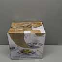 222 Fifth 12-Piece Porcelain Dinnerware Set for 4, White & Blue Plates and Bowls Set, Glossy Ceramic Dish Set with Embossed Toile Pattern, Elegant Kitchen Dishes, Microwave & Dishwasher Safe, Cassian