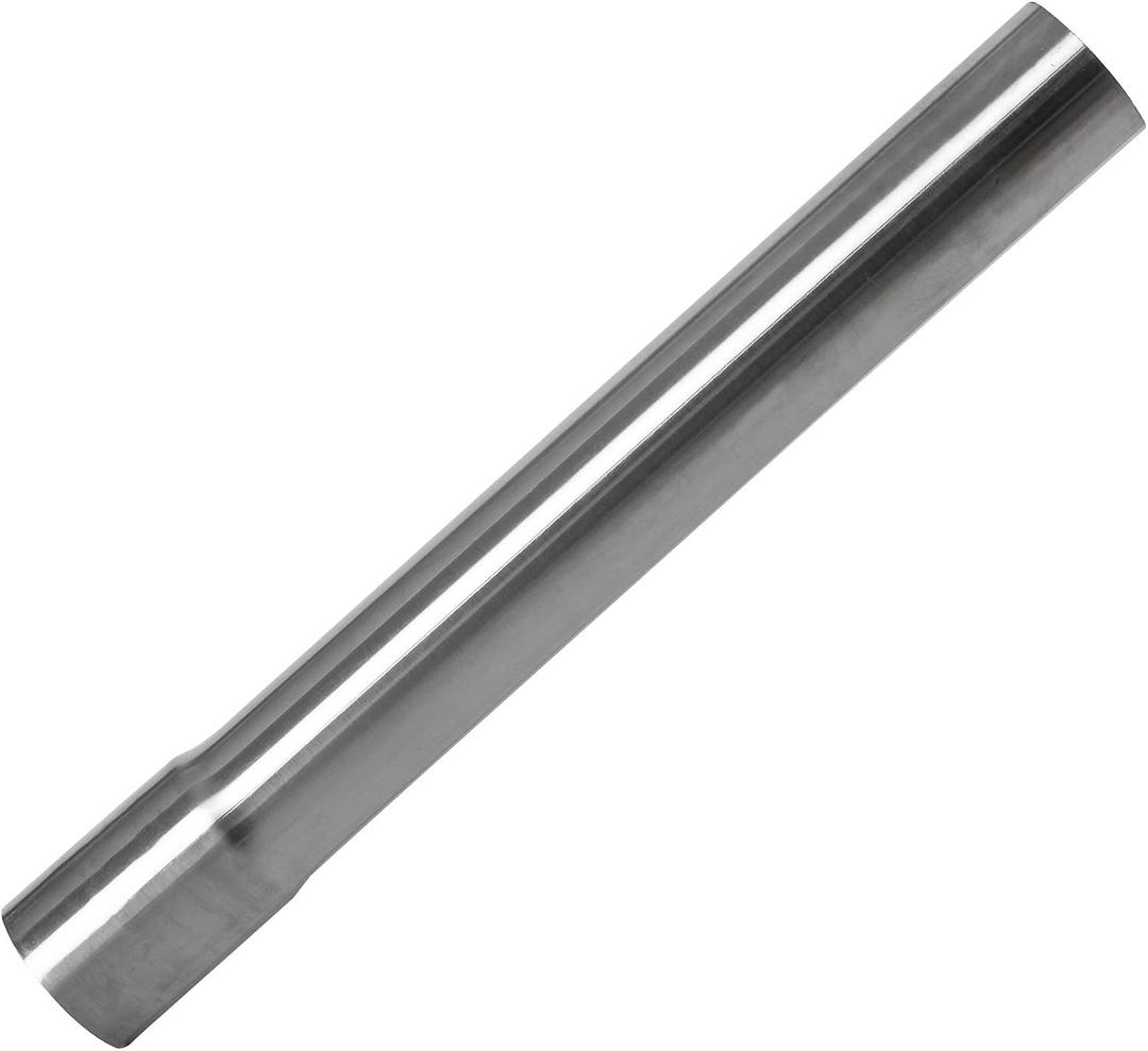 1.5 Exhaust Pipe, Flared End T304 Stainless Steel Straight Tubing, Polished Universal Connector Adapter 1 1/2 Inch ID to OD 1.5" ss Ailpipe 12" Length,Car Motorbike Truck Exhaust System
