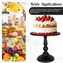 Black Iron Cake Stand, Round Cake Holder Cupcake Stand Dessert Stands Candy Display Tray for Party Wedding Birthday Celebration 