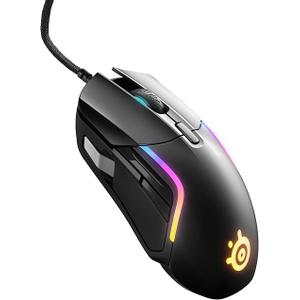 SteelSeries Rival 5 Gaming Mouse with PrismSync RGB Lighting and 9 Programmable Buttons – FPS, MOBA, MMO, Battle Royale – 18,000 CPI TrueMove Air Optical Sensor  Black