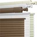 Boolegon No Drill No Tools Cellular Shades Top Down Bottom Up Honeycomb Blinds Light Filtering Cordless Window Blinds Easy to Install Shade for Windows,Light Filtering-Brown,Custom Size