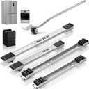 Zonon 2 Sets Appliance Rollers with Furniture Lifter, Heavy Duty Extendable Sliders with 24 Roller Brakes, Holds Up to 660 lb for Washers Dryers, Furniture Moving Tools(Silver,18 to 28 Inches)