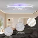 Modern LED Ceiling Light,70W Flush Mount Ceiling Light,Dimmable Ceiling Lights for Bedroom,6 Rings Lighting Fixture LED Ceiling Lamp for Kitchen,Living Room,Laundry Room,3000-6000K,White