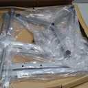 Blulu 2 Pcs Heavy Duty Adjustable Shopping Bag Rack Metal Rack for Retail Store Chrome Handbag Display Stand for Trade Show Boutique Small Business, 45 Inch (Silver)