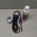 Soldering Iron Kit for Stained Glass Includes Hakko FX-601-02 (67W) Adjustable Temperature Soldering Iron, Amerway 60/40 1LB Solder, Tigers Eye Gel Flux 8oz & Flux Brush Hobby & DIY Kit