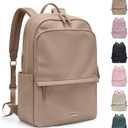 GOLF SUPAGS Women Laptop Backpack Casual Daypack for Work Travel College Backpack Purse Fits 15.6 Inch Notebook (Champagne)