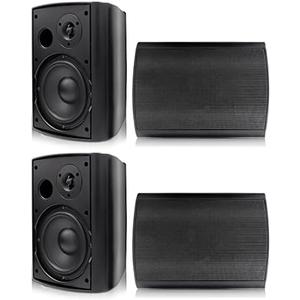 Herdio 6.5 inch 800W Outdoor Bluetooth Speakers Waterproof Wall Mounted Sound System with Multifunctional Amplifier, Powerful Bass & Stereo Sound, Easy to Install, for Patio Deck Porch (2 Pairs Black) Herdio 6.5 inch 800W Outdoor Bluetooth Speakers Waterproof Wall Mounted Sound System with Multifunctional Amplifier, Powerful Bass & Stereo Sound, Easy to Install, for Patio Deck Porch (2 Pairs Black)