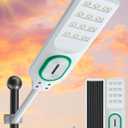 AIKVSXER L-10000W Solar Street Lights Outdoor Waterproof, Bright Heavy Duty Dusk to Dawn Parking Lot Lights, Large LED Street Light Solar Powered with Motion Sensor for Outside,Yard,Driveway, 1 Pack (White)