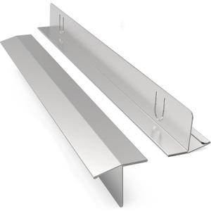 2 Packs Adjustable Stainless Steel Stove Gap Cover, 13.8~27.5 Inch Kitchen Stove Counter Gap Cover, Stove Gap Guards, Oven Gap Filler (Silver)
