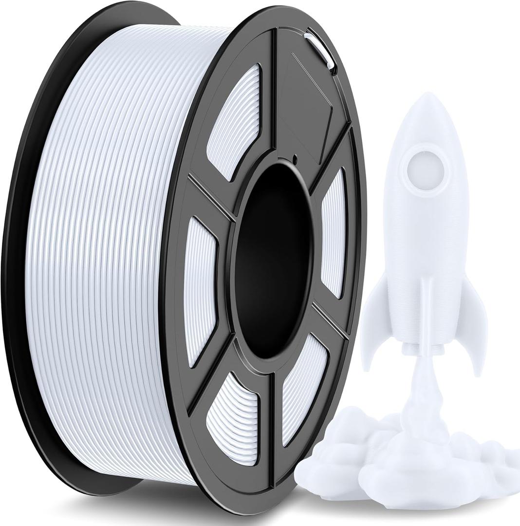 JAYO High Speed PLA Filament 1.75mm, PLA 3D Printer Filament for Fast Printing up to 600mm/s, High Flowable PLA Filament Dimensional Accuracy +/- 0.02mm, 1.1KG Spool(2.42 LBS), White, 4 Pack