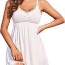 Avidlove Women Sexy Sleepwear Lace Chemise Nightgown Full Slip Babydoll Sleepwear, Size XXL