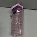 AQUAFIT 64 oz Water Bottle with Time Marker - 2in1 Straw & Chug Lid - BPA Free Big Water Bottle with Straw - Gym Water Bottle with Strap - Water Jug (64 Ounces, Purple Haze)