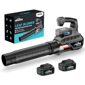 Leaf Blower Cordless with Battery and Charger: 2 Batteries 20V 4.0Ah Brushless Motor, Handheld Electric Leaf Blowers, Battery Powered Blowers for Lawn Care, Yard Leaves Cleaning, (Grey) (Gray)