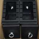 OULEME Heavy Duty Rubber Wheel Chocks with Eyebolt, Solid Wheel Stoppers for Camper, Travel Trailer, RVs, Truck, and ATV, Anti-Slip and Anti-Oil Design, 8"x5"x4"(4-Pack)