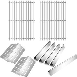 Hiorucet Grill Parts for Weber Genesis 300 Series with Front Control Knob E310, E320, E330, S310, S320, S330, EP310, EP320, EP330, CEP310, 7524 Grill Grates 7620 Flavorizer Bars 7622 Heat Deflectors