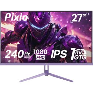 Pixio PX279 Wave Purple 27 inch 240Hz Refresh Rate FHD 1080p Resolution Fast IPS Panel 1ms GTG Response Time Gaming Monitor with Adaptive Sync