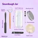 Sourdough Starter Kit, Sourdough Starter Jar Glass, Bread Making Kit, Sourdough kit including 7 tools, Bread Baking Supplies Kit full set for Beginners to Expert