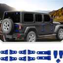 JeCar 13pcs Blue Full Set Door Hinge Cover Trim Kit for 2018-2024 2025 Up Jeep Wrangler JL 4 Door