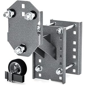 Trailer Spare Tire Mount, 5mm Thick Heavy Duty Steel Spare Tire Carrier Bracket for Utility Trailer Boat Trailer RV Trailer and Camper, Spare Tire Holder Parts Fits Most 4 & 5 & 6 Lugs Trailer Wheels