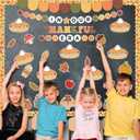 152Pcs Thanksgiving Bulletin Board Decoration Set, In Our Thankful Era Pumpkin Pie Cutouts Kids DIY Photo Craft Fall Border Trims Thanksgiving Classroom Chalkboard Supplies Wall Decor