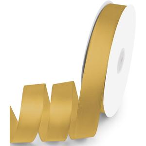 1" x 100 Yards Satin Ribbon - Dark Gold Silk Ribbon with Spool - Ideal for Gift Wrapping, Floral Bouquets, Crafts, Wedding Party Decorations, Christmas and Sewing Projects