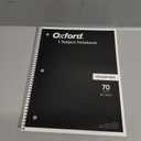 Oxford Spiral Notebook 1-Subject, Bulk College Ruled Spiral Notebooks for School, College Ruled Paper, Black Covers, 70 Perforated Lined Sheets, 8 x 10-1/2 Inches, 12-Pack, Bulk Journals (63744)
