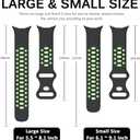 Miimall Compatible for Google Pixel Watch 4(2025) 3 2 1 41mm Bands, Soft Silicone Waterproof Sport Wristband Strap Band for Google Pixel Watch 4/3/2/1 for Women Men (Large, Black-Green)