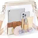 BOSTANTEN Clear Bag for Stadium Events Approved Crossbody Purse with Adjustable Strap for Concerts, Festivals