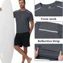 Yundobop Men's Athletic Workout T-Shirt Breathable Short Sleeve UPF 50+ Running Tee (L)