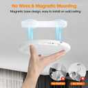 Gotopceed Rechargeable Motion Sensor Ceiling Light with Remote - Magnetic Wireless Ceiling Light Battery Powered for Closet Shower Stairs Shed Hallway 