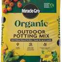Miracle-Gro Organic Outdoor Potting Mix, for Outdoor Container Plants, Contains Quick-Release Natural Fertilizer, OMRI Listed, 16 qt.