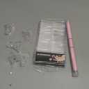 MIKIMIQI Dual Nail Forms Set Poly Gel Quick Building Nail Kit, 120Pcs Stiletto Gel Nail Molds with 10Pcs Acrylic Nail Tips Clips 1Pc Dual-Ended Poly Extension Gel Brush Nail File for Polygel Extension