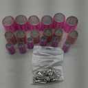 37 Pcs Aluminum Thermal Hair Rollers Set 3 Sizes Self Grip Hair Rollers 18 Pcs Duckbill Clips, Comb Hairdressing Styling Tool for Women, Men(1.1,Pink Series) (1.1'', 1.57'', 1.97'')