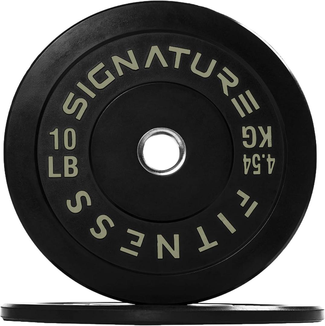 Fitvids 2-Inch Olympic Rubber Weight Plates Sets, Bumper Plates Set with Barbell for Strength Training, 180-390 Lbs Multiple Options (Black)