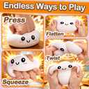 Giant Dumpling Squishy, Slow Rebound Cute Dumpling Toy, Realistic Anxiety Relief Fidget Toy for Adults Anxiety & Stress Relief, Sensory Toys for Office School Home (White)