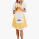 fun shack Womens Golden Hair Book Character Costume Halloween Teacher Womens Book Character Costumes for Adults Size M