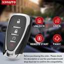 NPAUTO Key Fob Replacement Fits for 2017-2018 Chevy Bolt, 2018-2020 Equinox, 2017-2020 Trax, 2018-2020 Sonic, 2016-2019 Volt, Keyless Entry Remote Control Start Proximity Smart Car Key Fobs, HYQ4AA