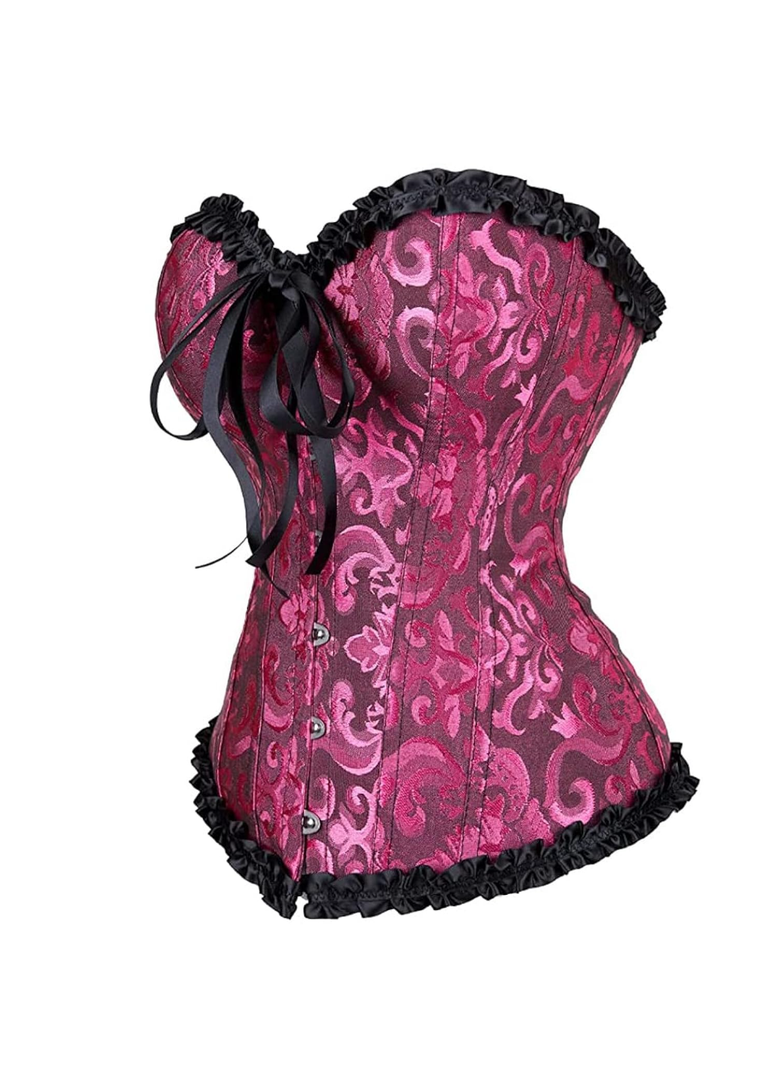 Hengzhifeng Plus Size Women Embroidered Boned Corsets Bustiers Top